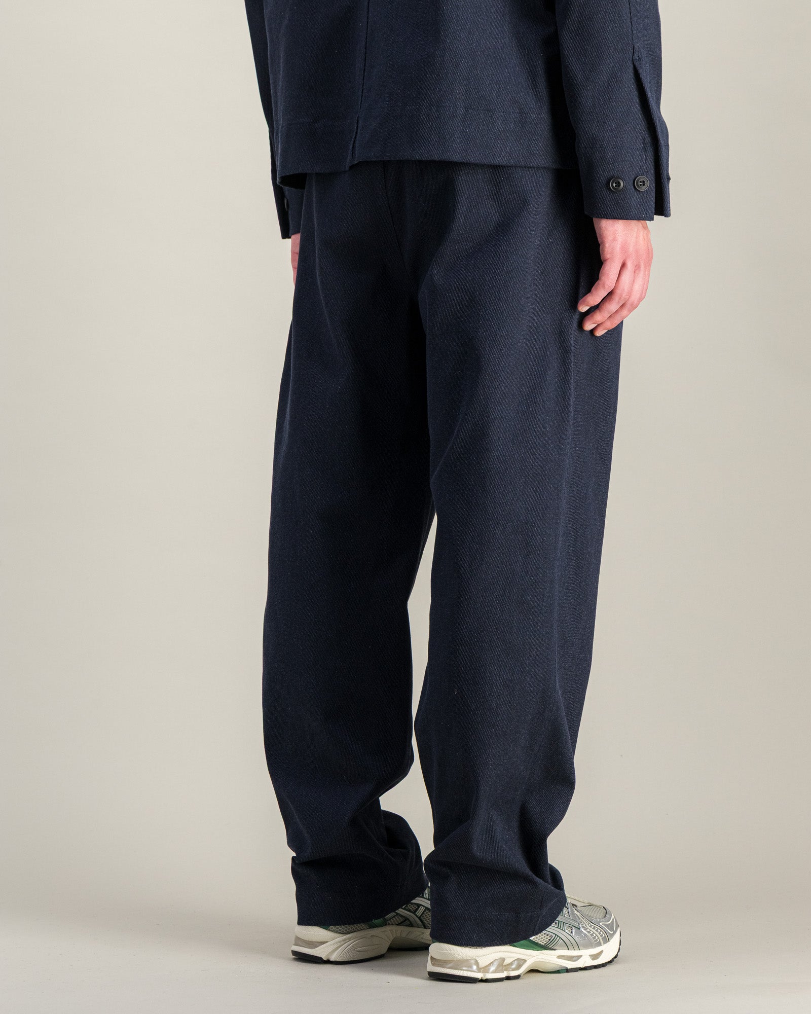 Pantalon Wide Double Pleats marine