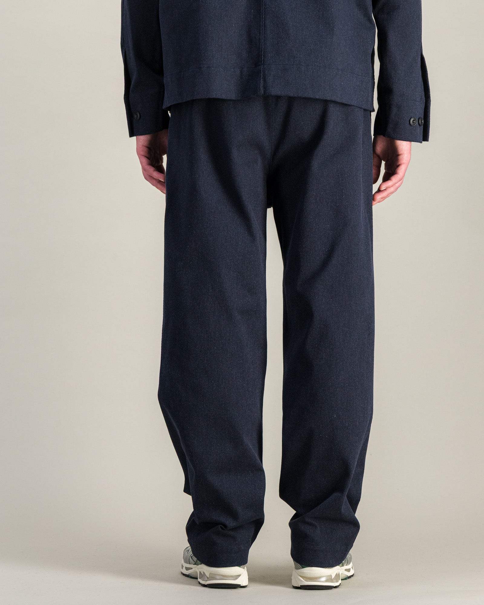 Pantalon Wide Double Pleats marine