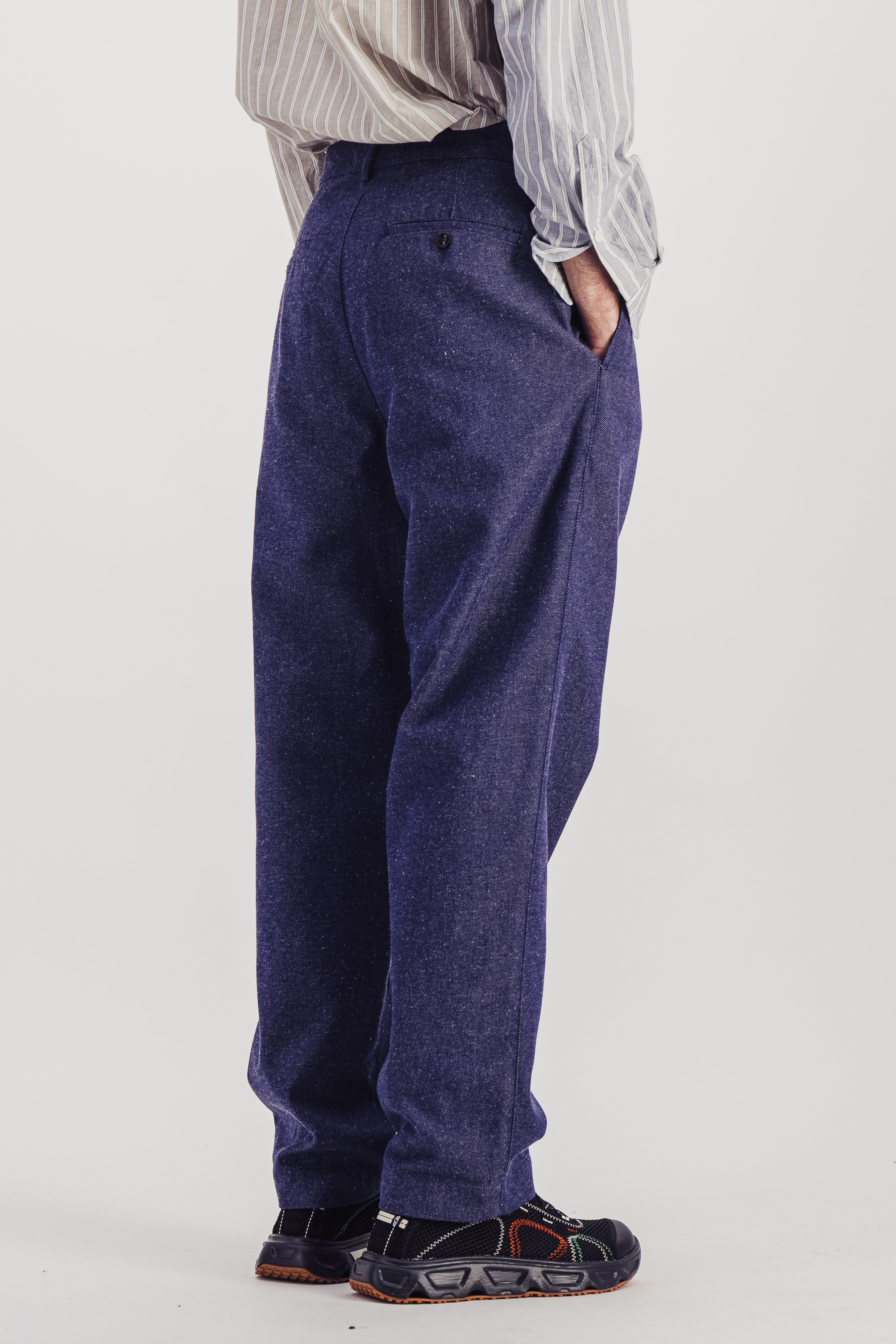 Pantalon Double Pleats Denim