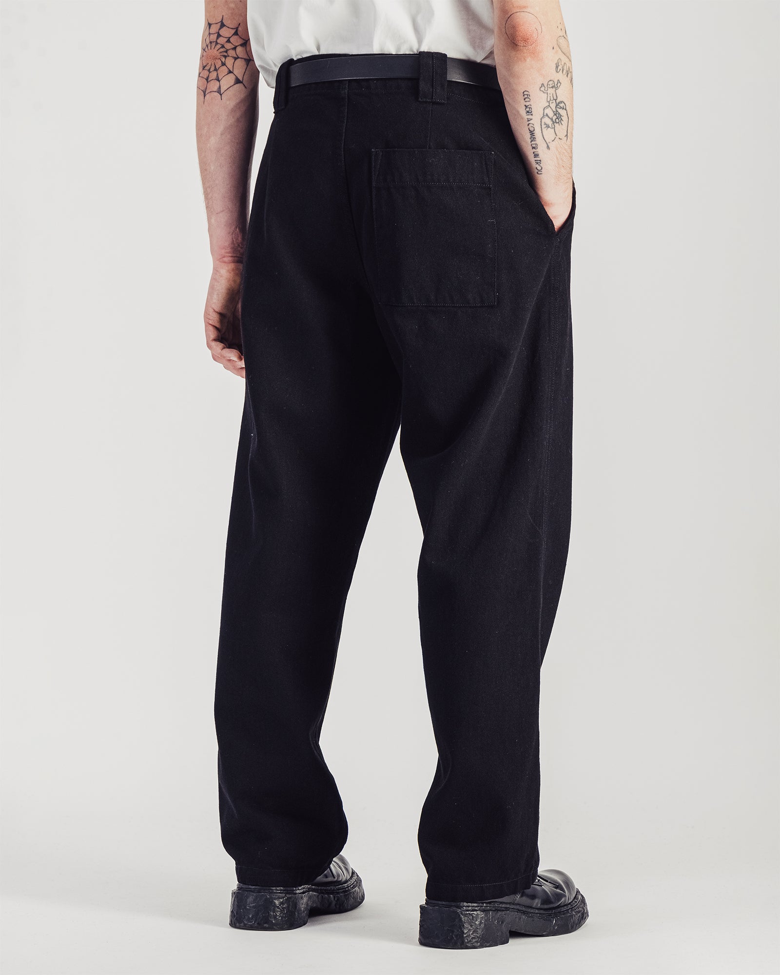 Pantalon Dad Denim black