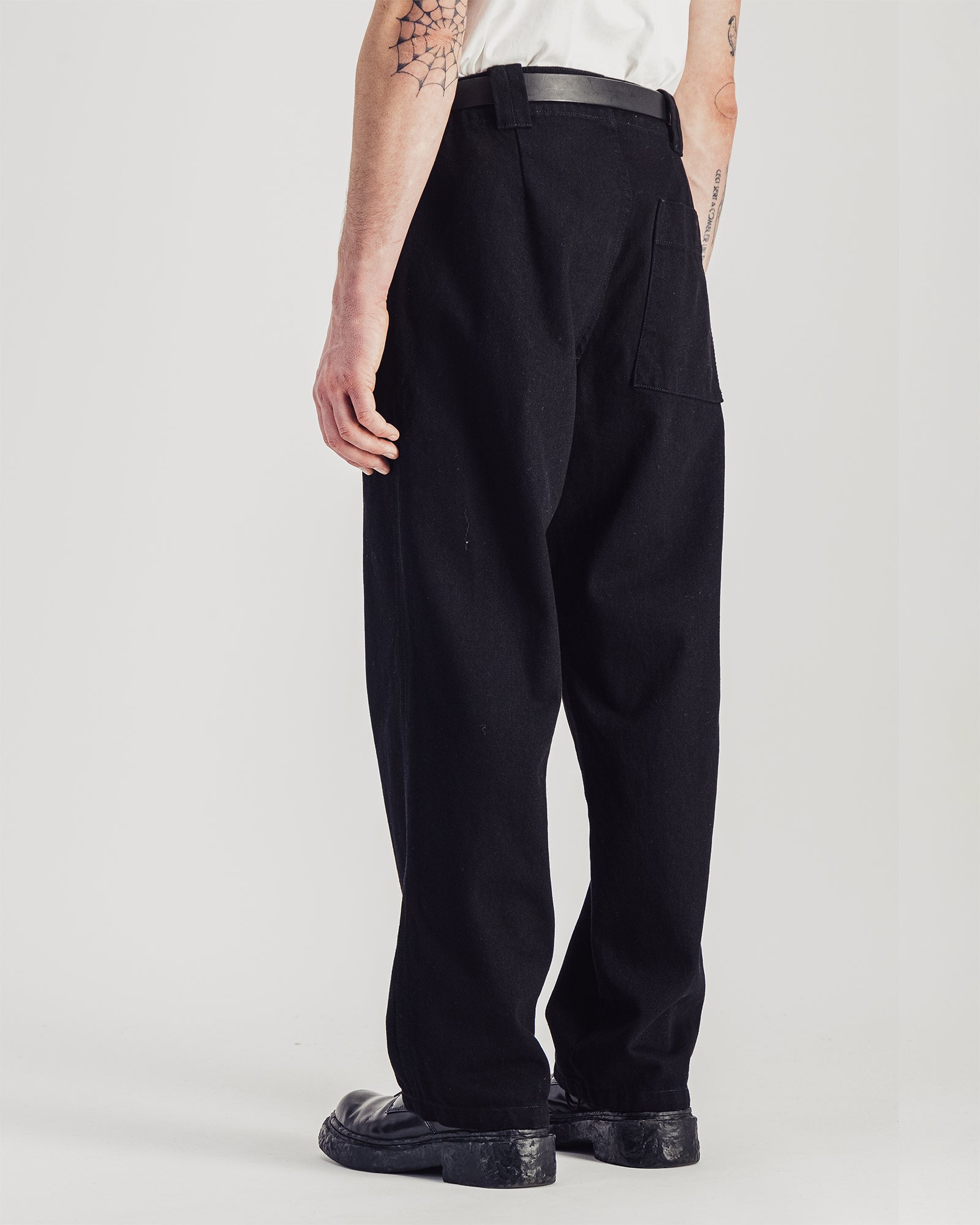 Pantalon Dad Denim black