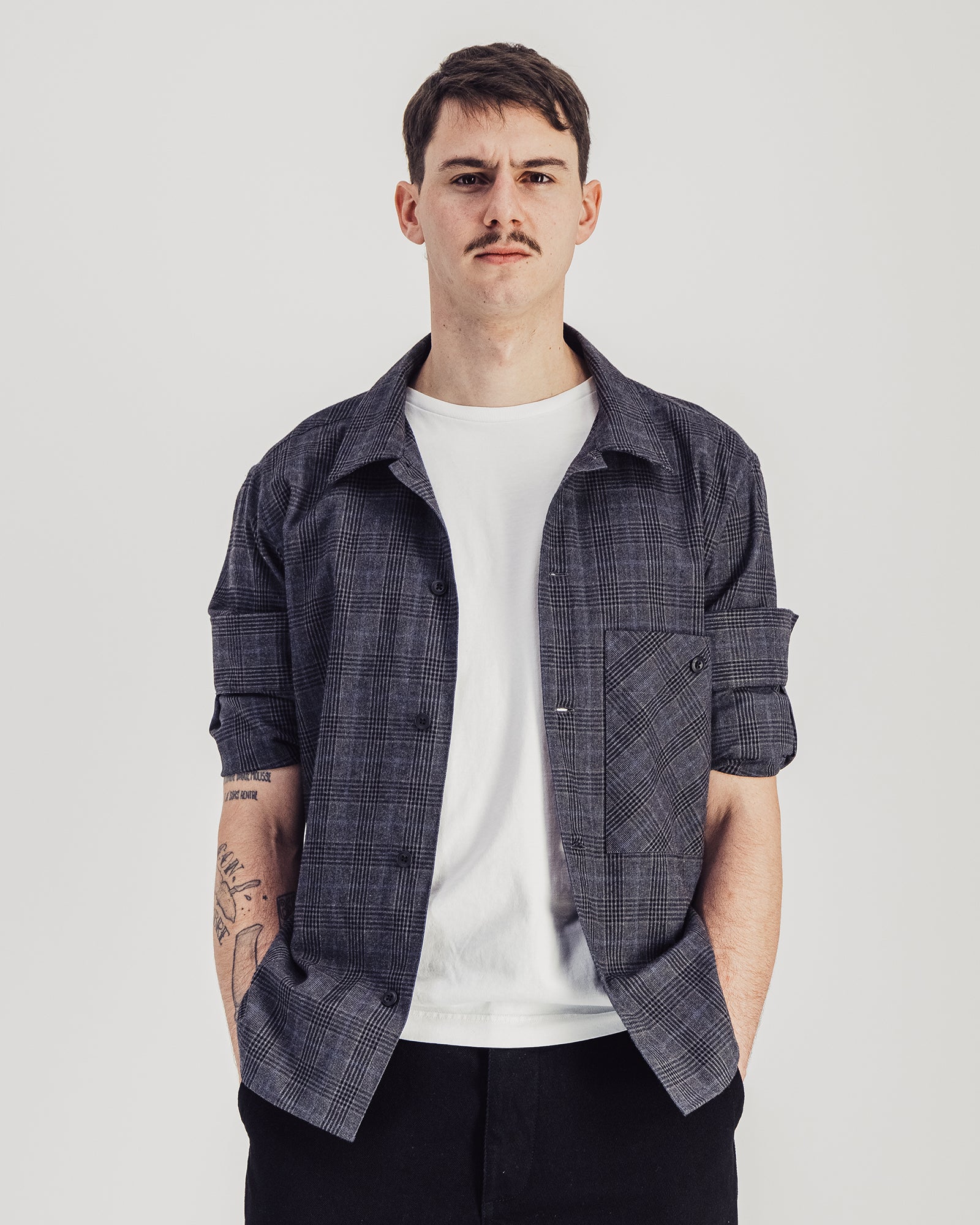 Surchemise Lisburn gris/noir