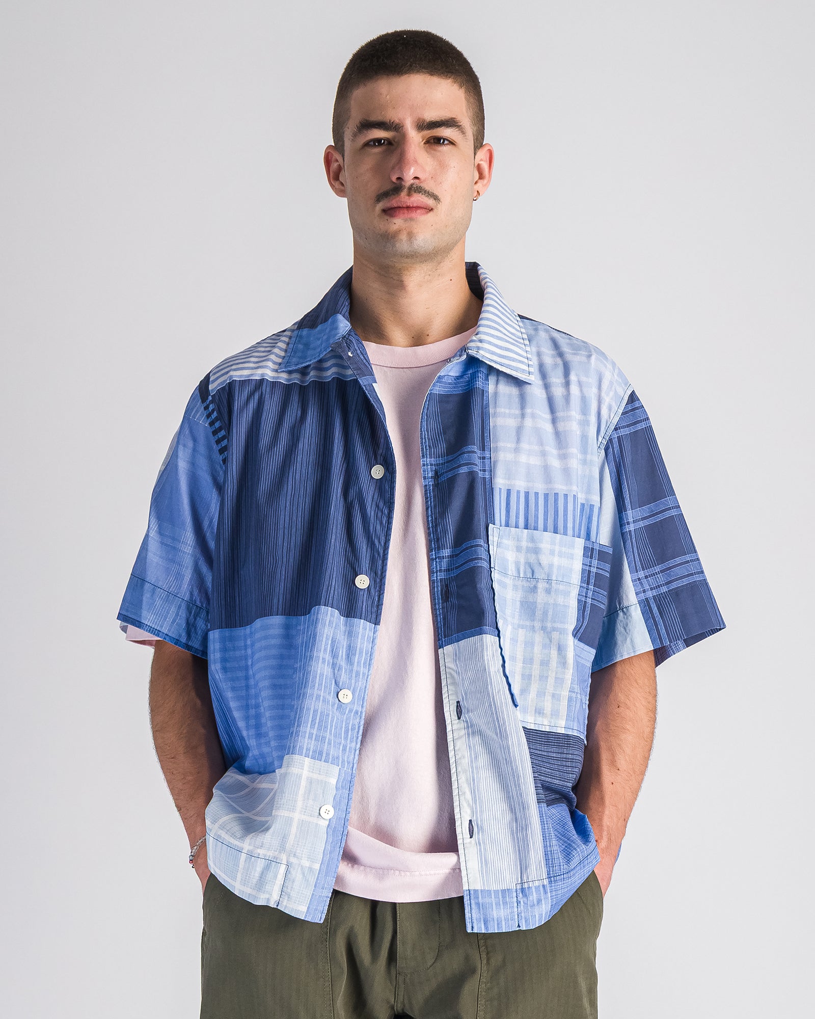 Chemise Patch bleu