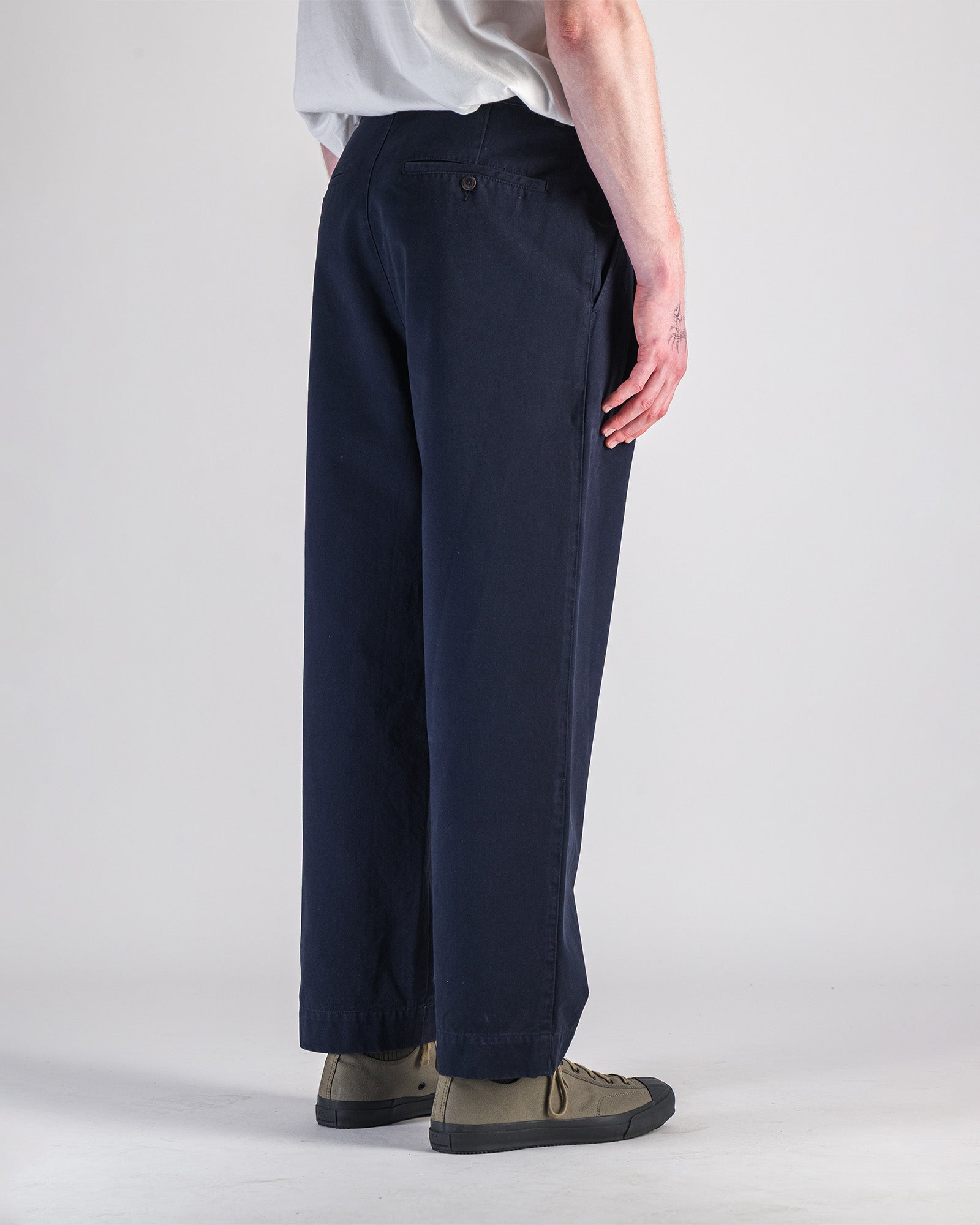Pantalon Wide Pleats marine