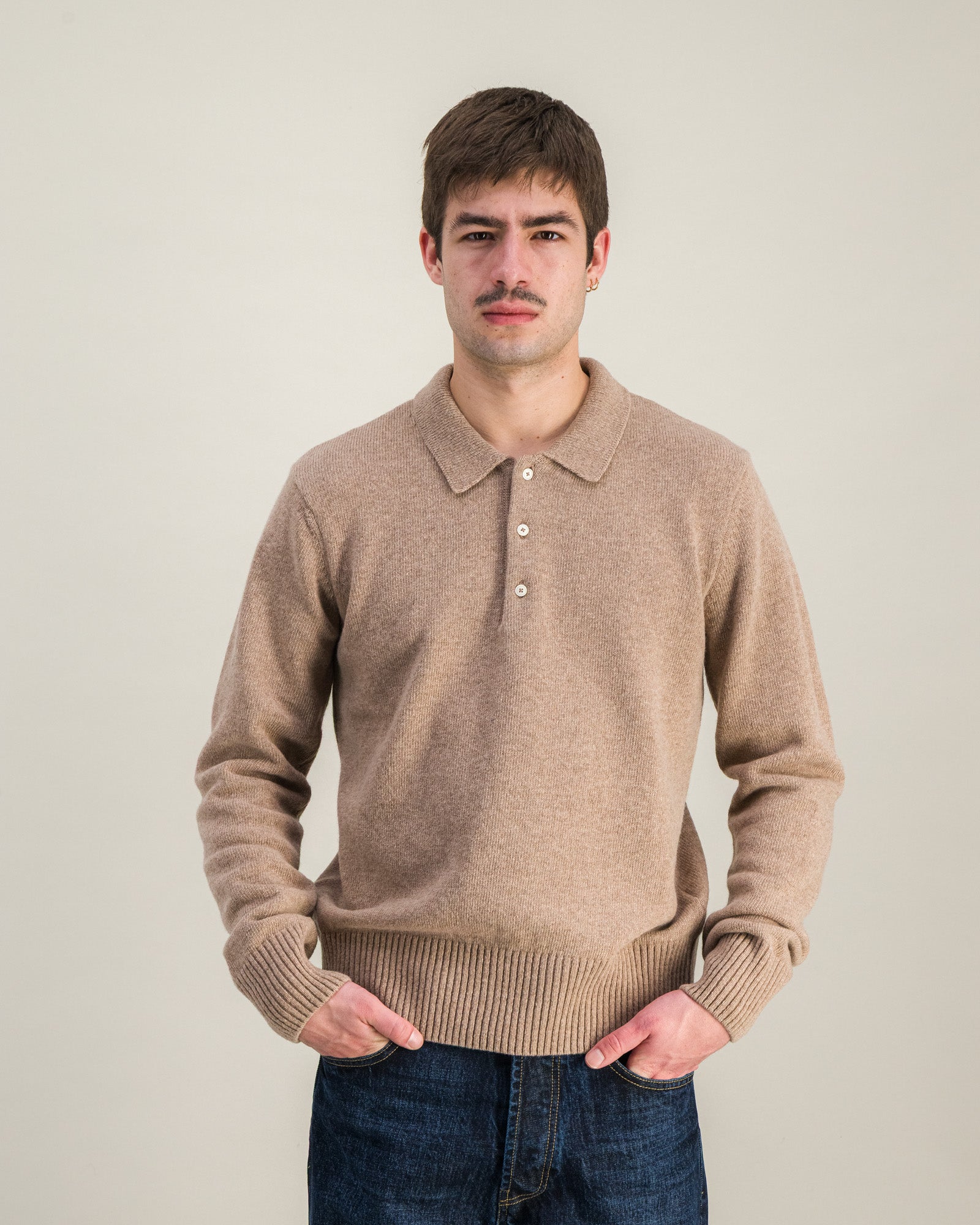 Pull Luke beige chiné