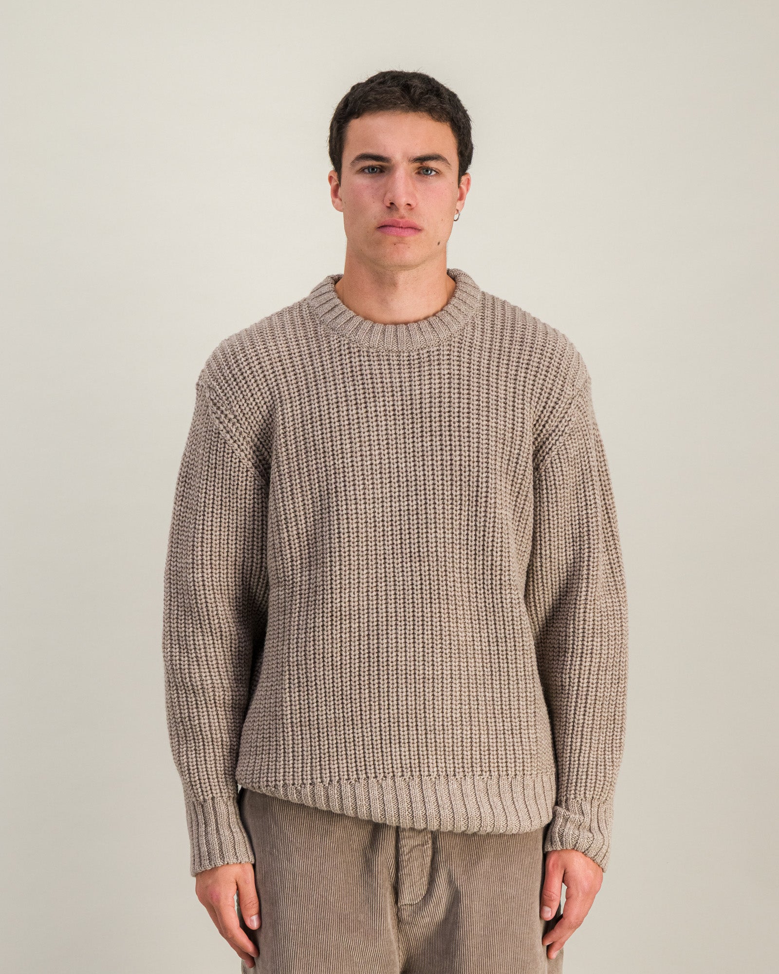 Pull Fisher beige clair