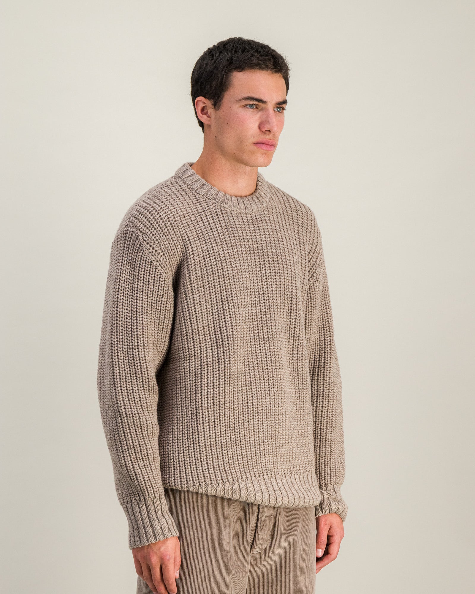 Pull Fisher beige clair