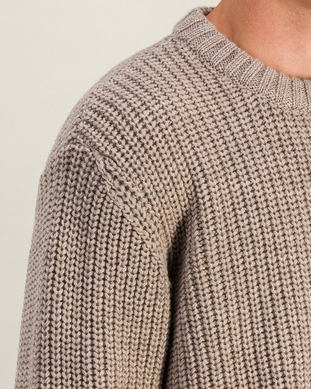 Pull Fisher beige clair
