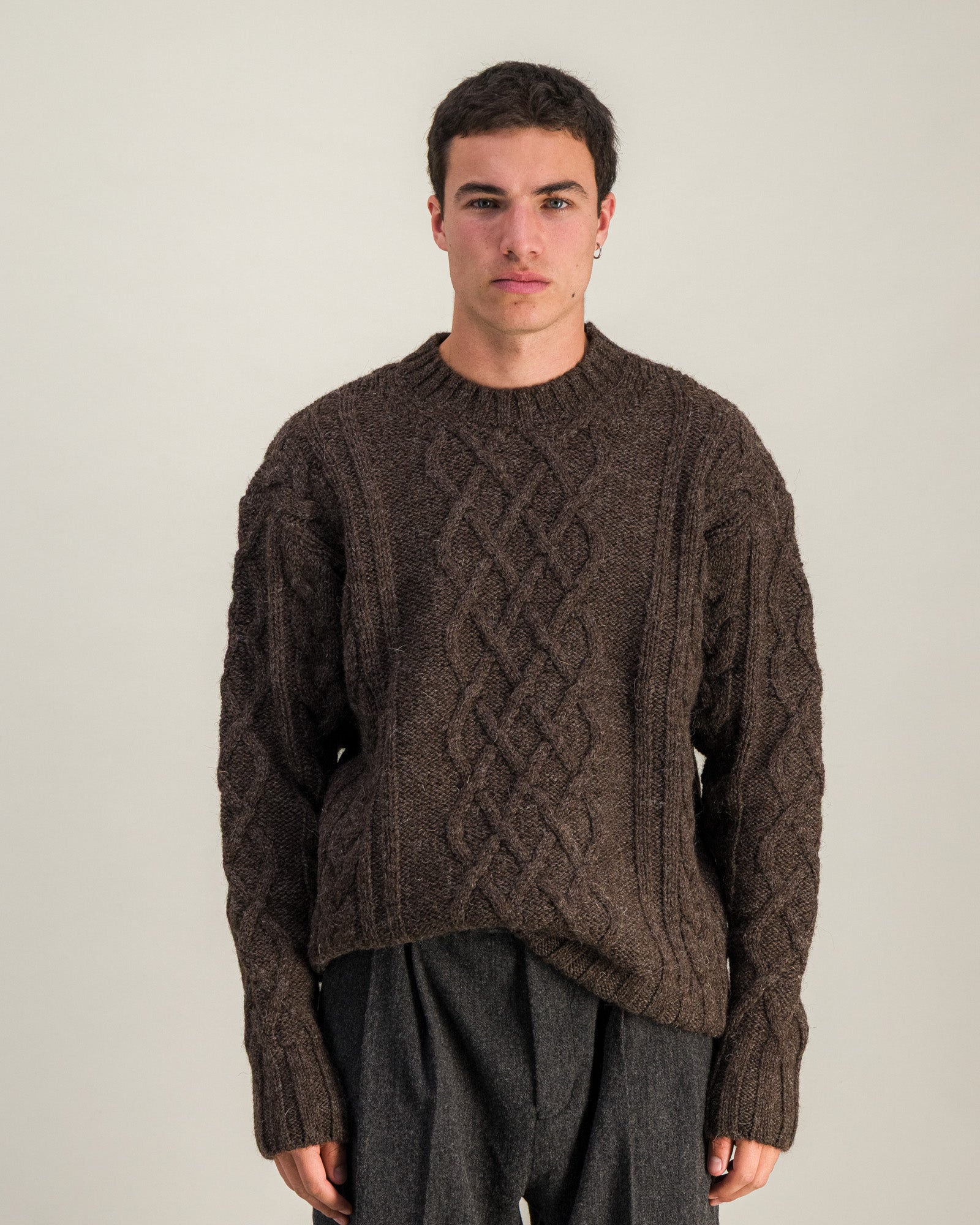 Pull Nordic marron