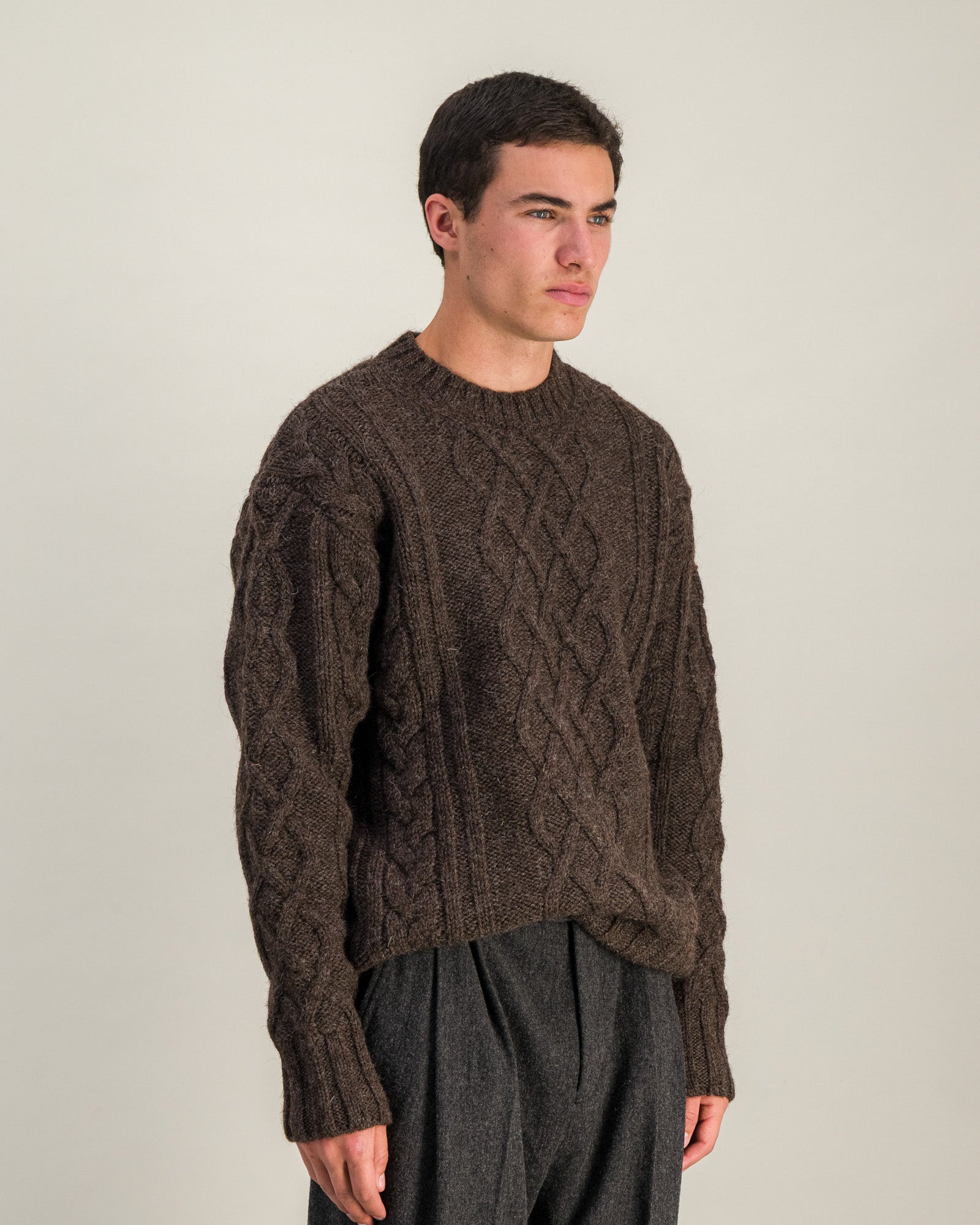 Pull Nordic marron