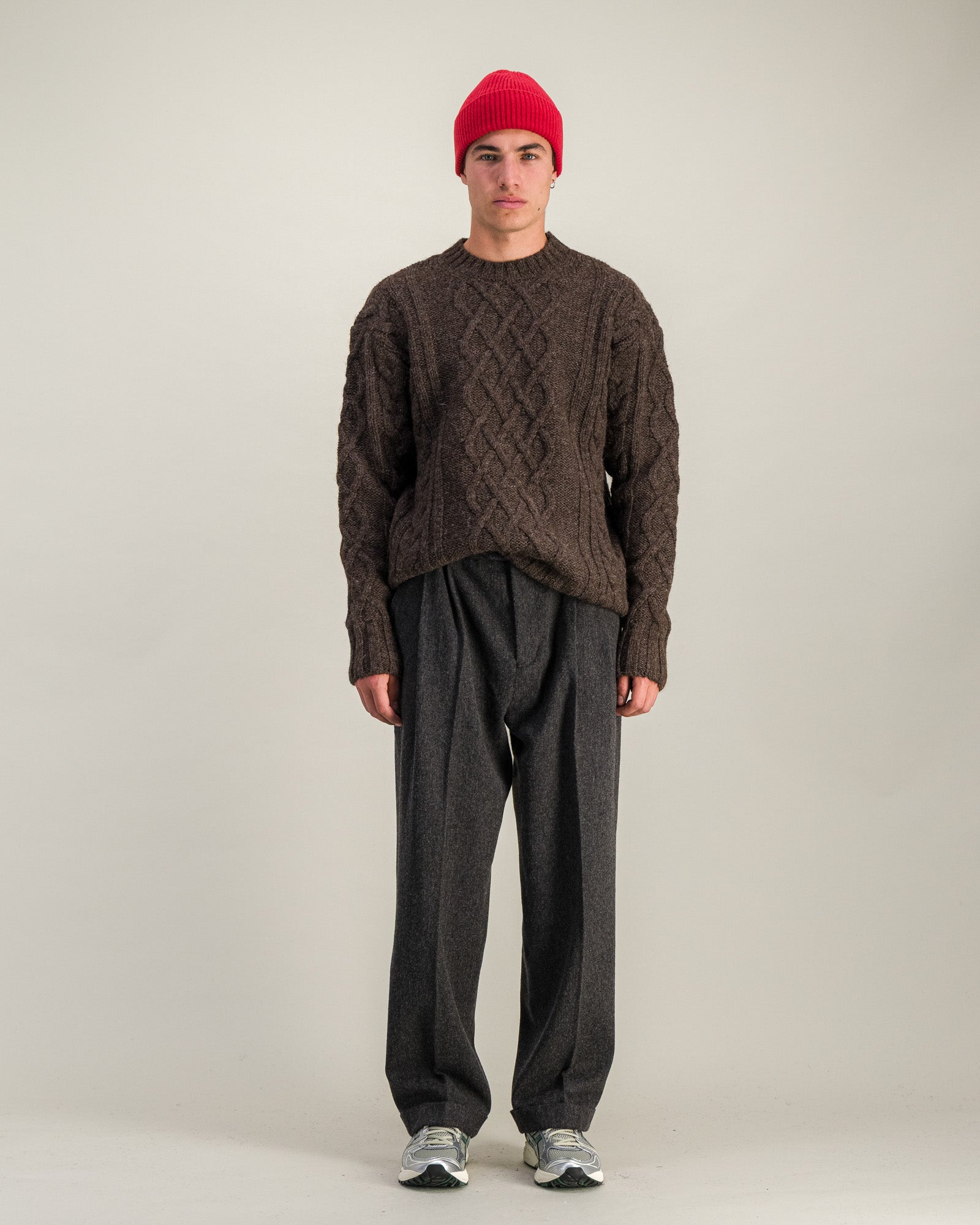 Pull Nordic marron