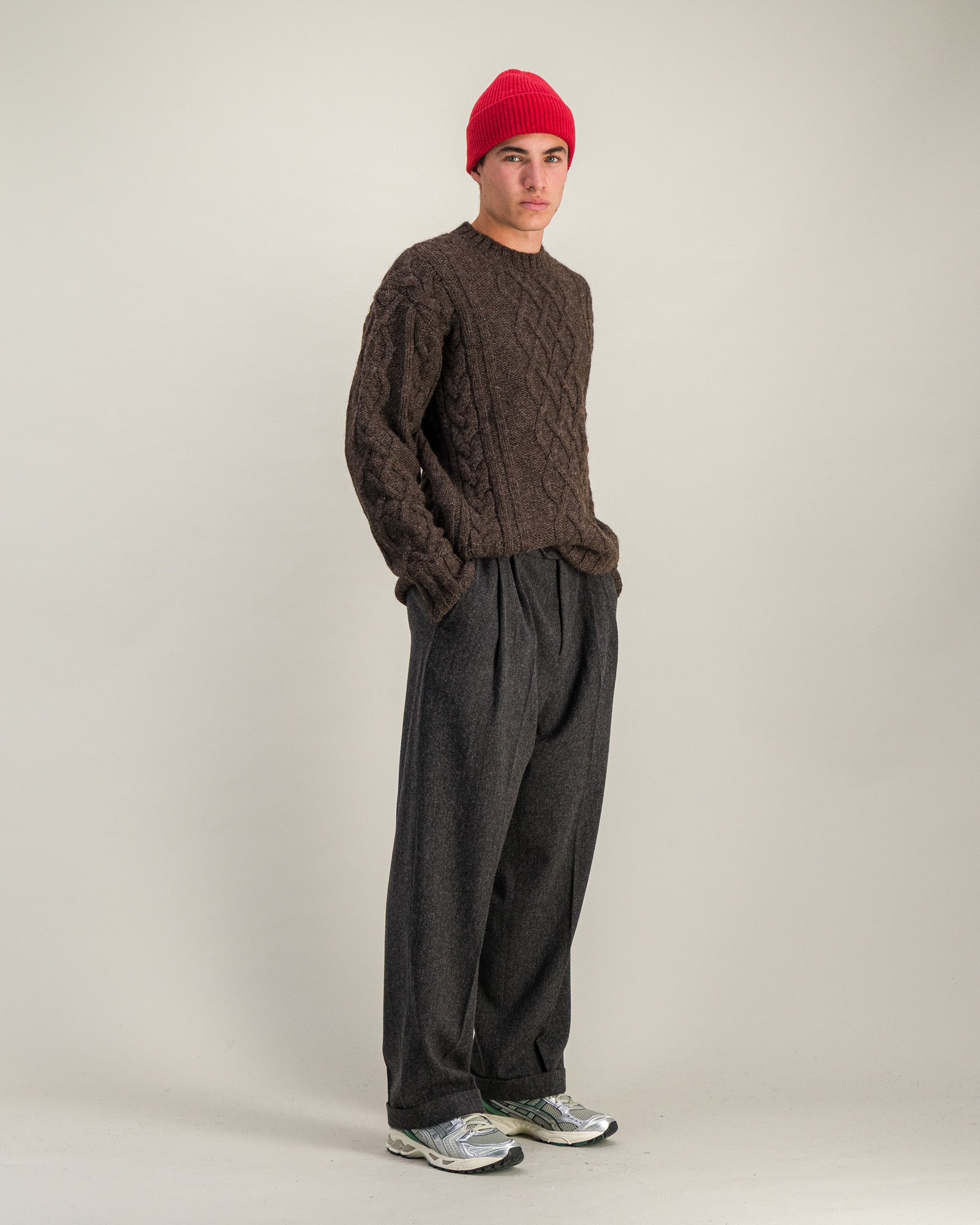 Pull Nordic marron