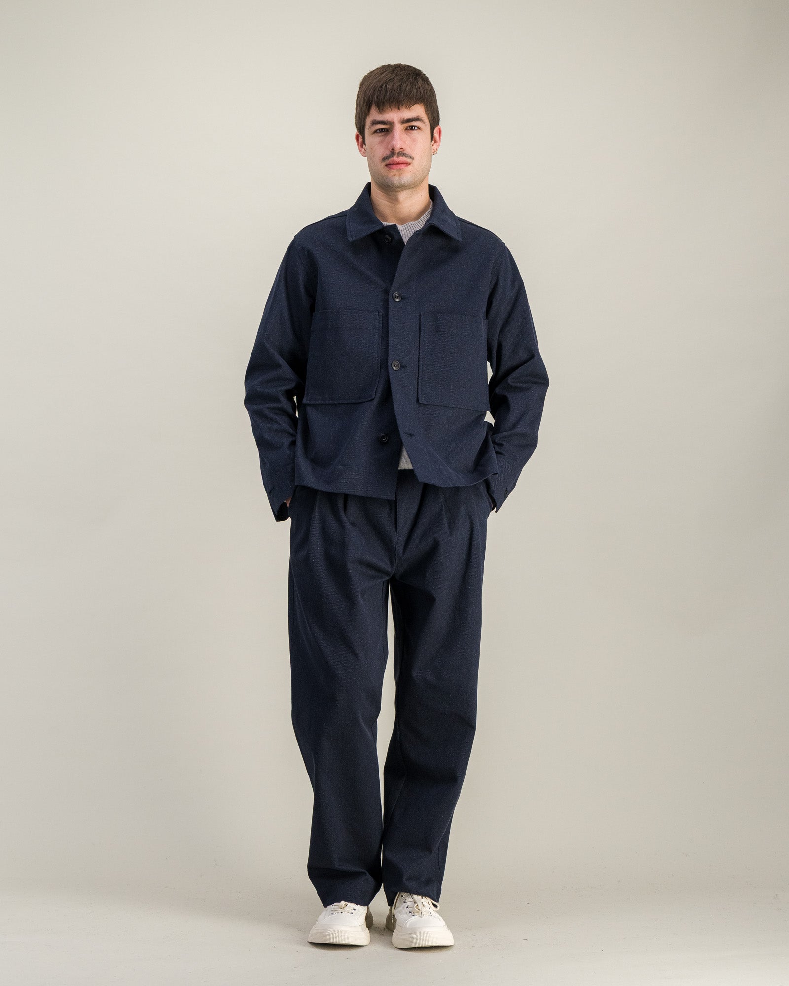 Surchemise Box Overshirt marine