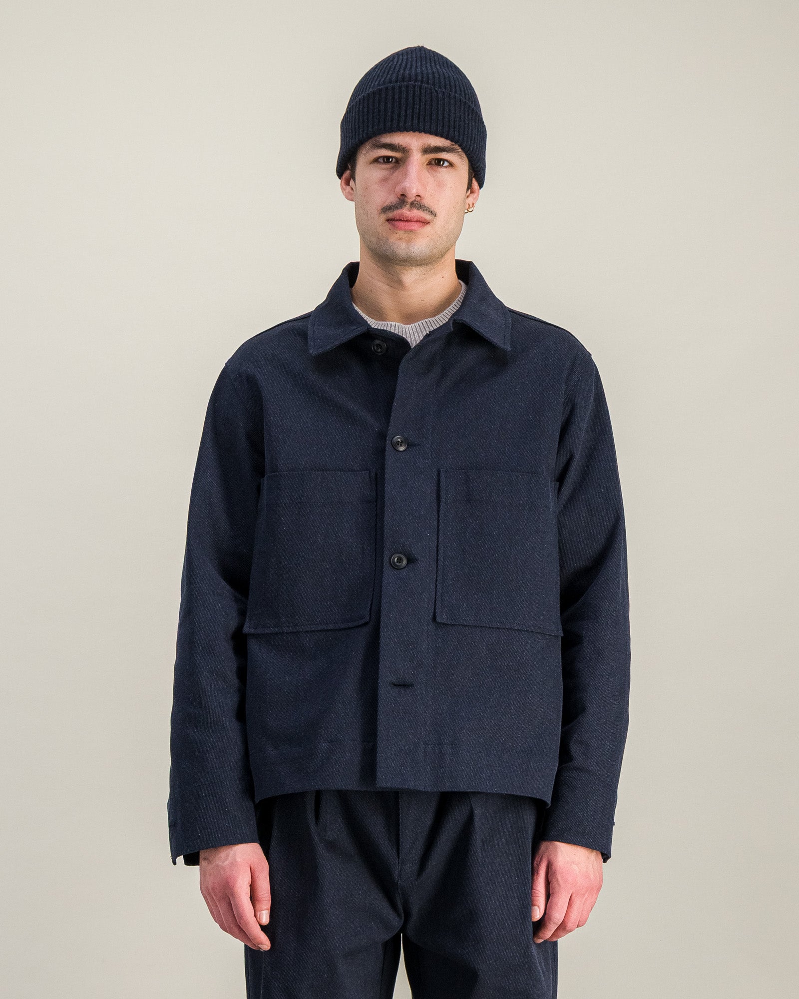 Surchemise Box Overshirt marine