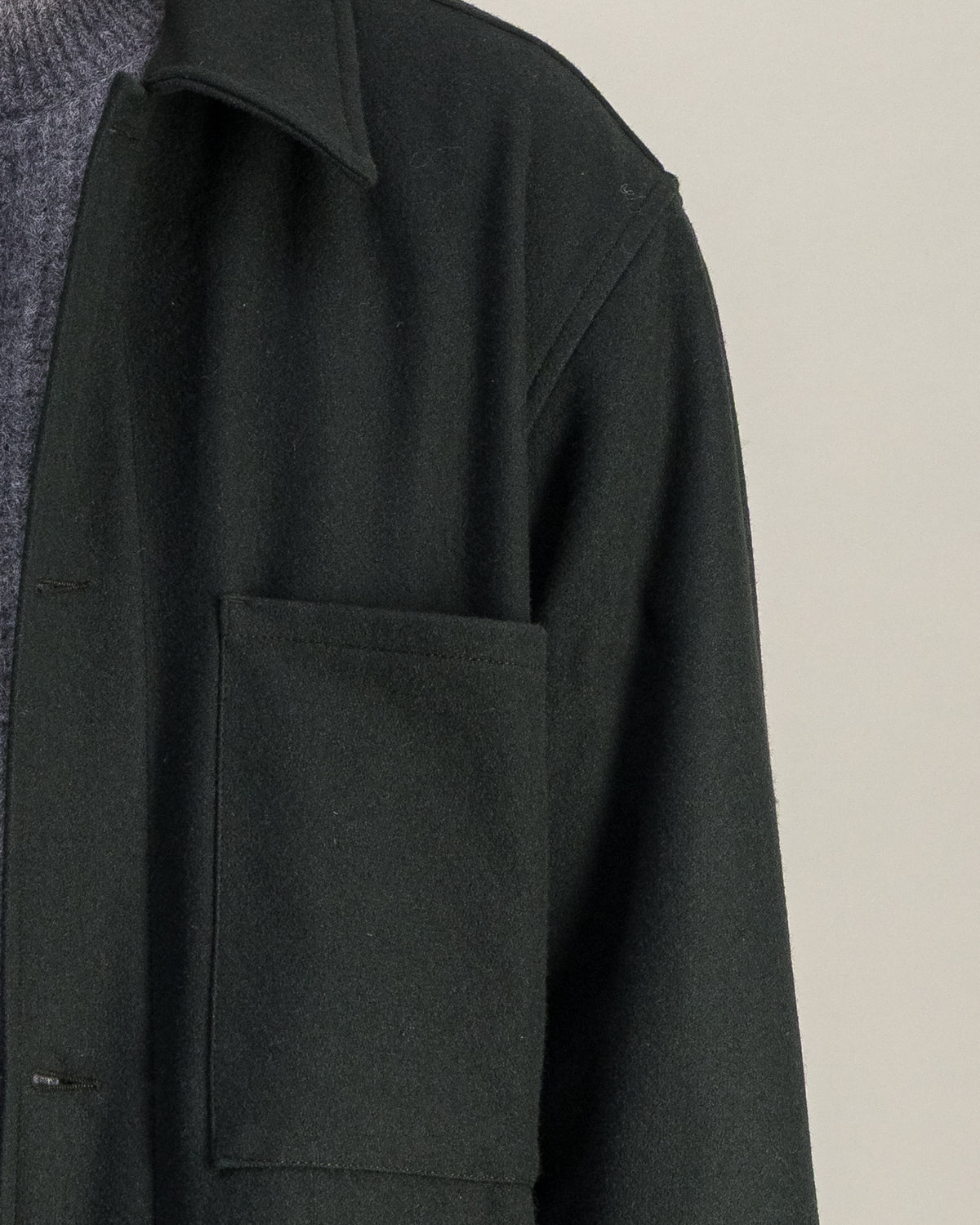 Surchemise Woody Wool vert foncé