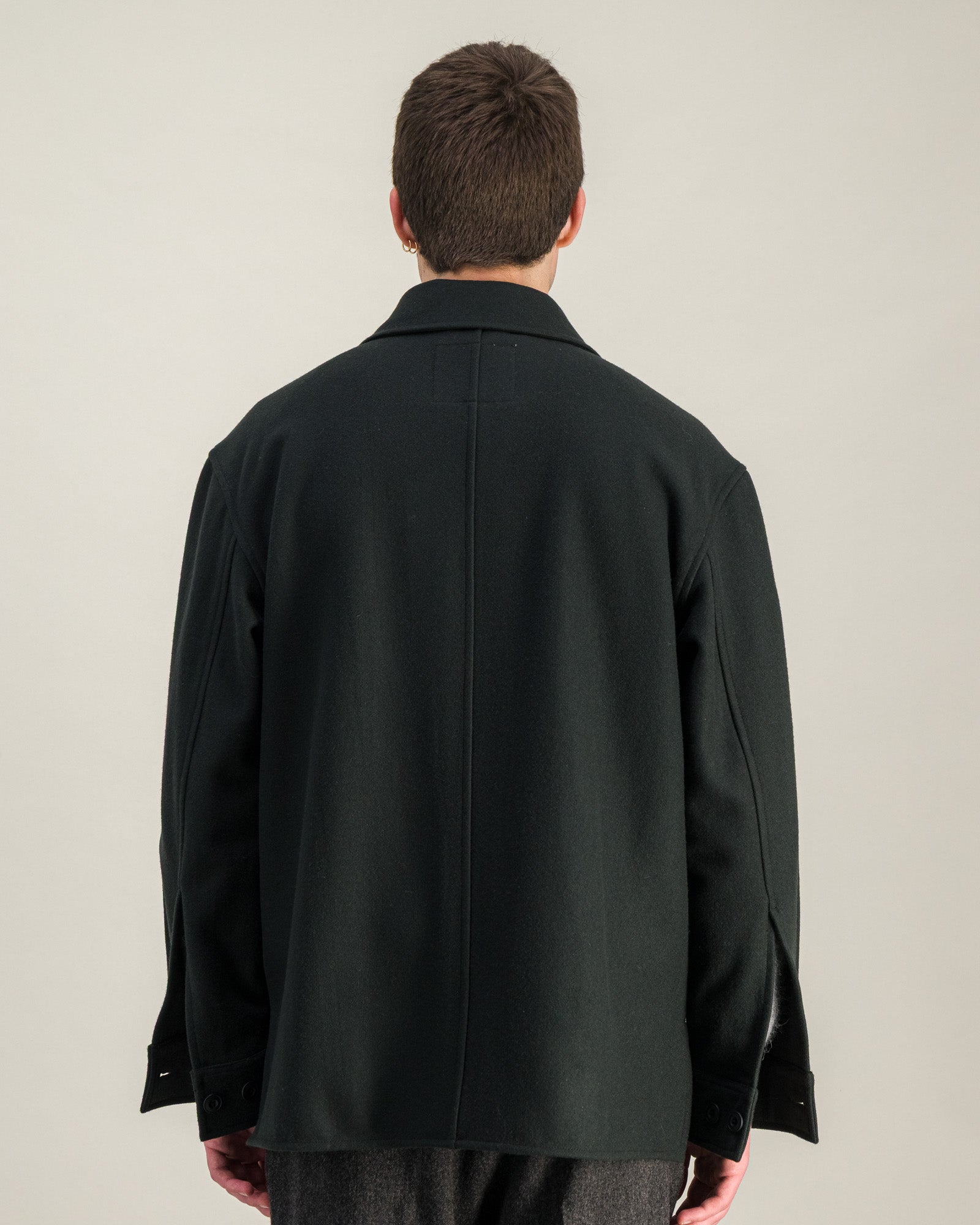 Surchemise Woody Wool vert foncé
