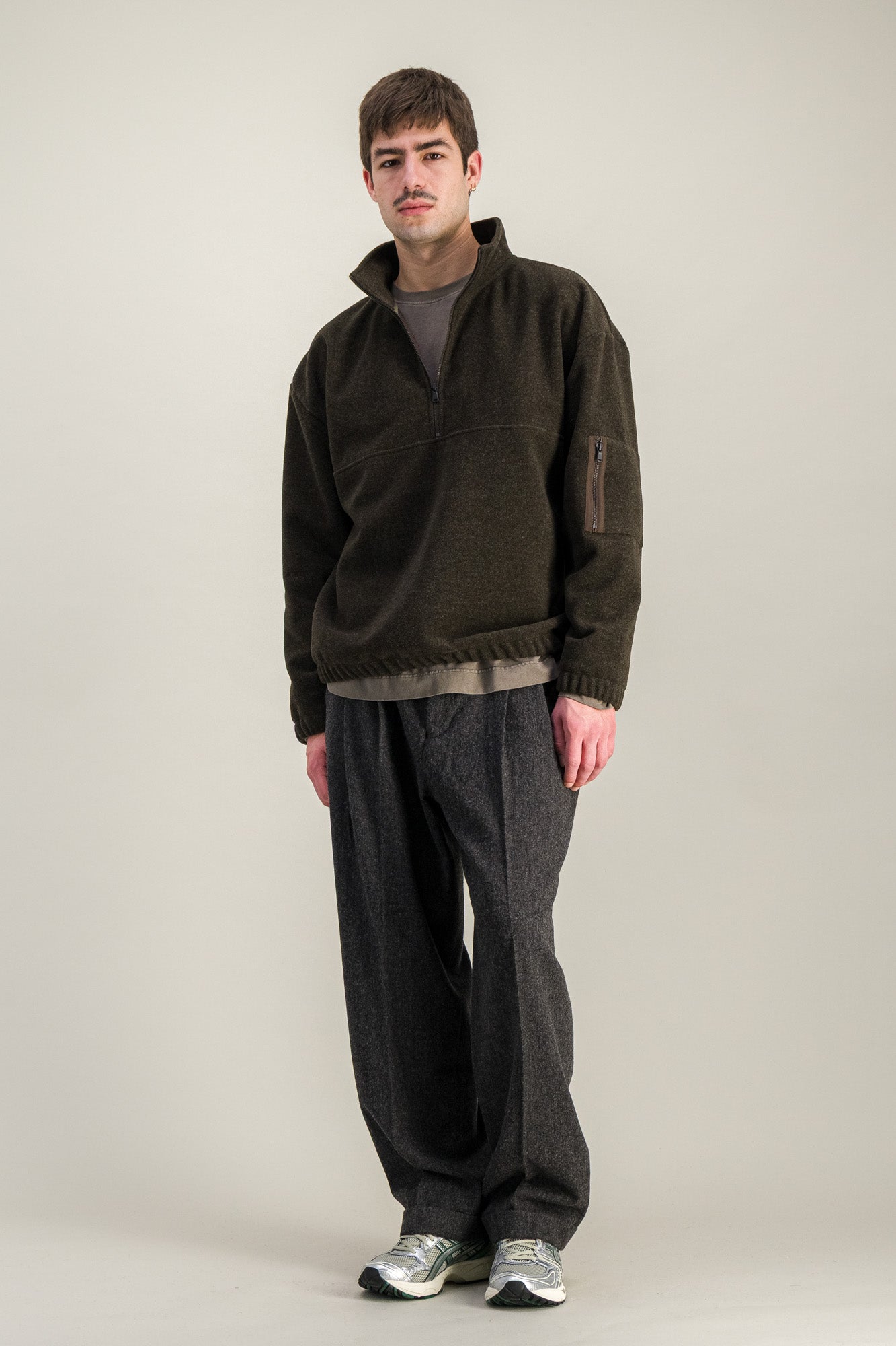 Sweat Atlas Wool kaki chiné