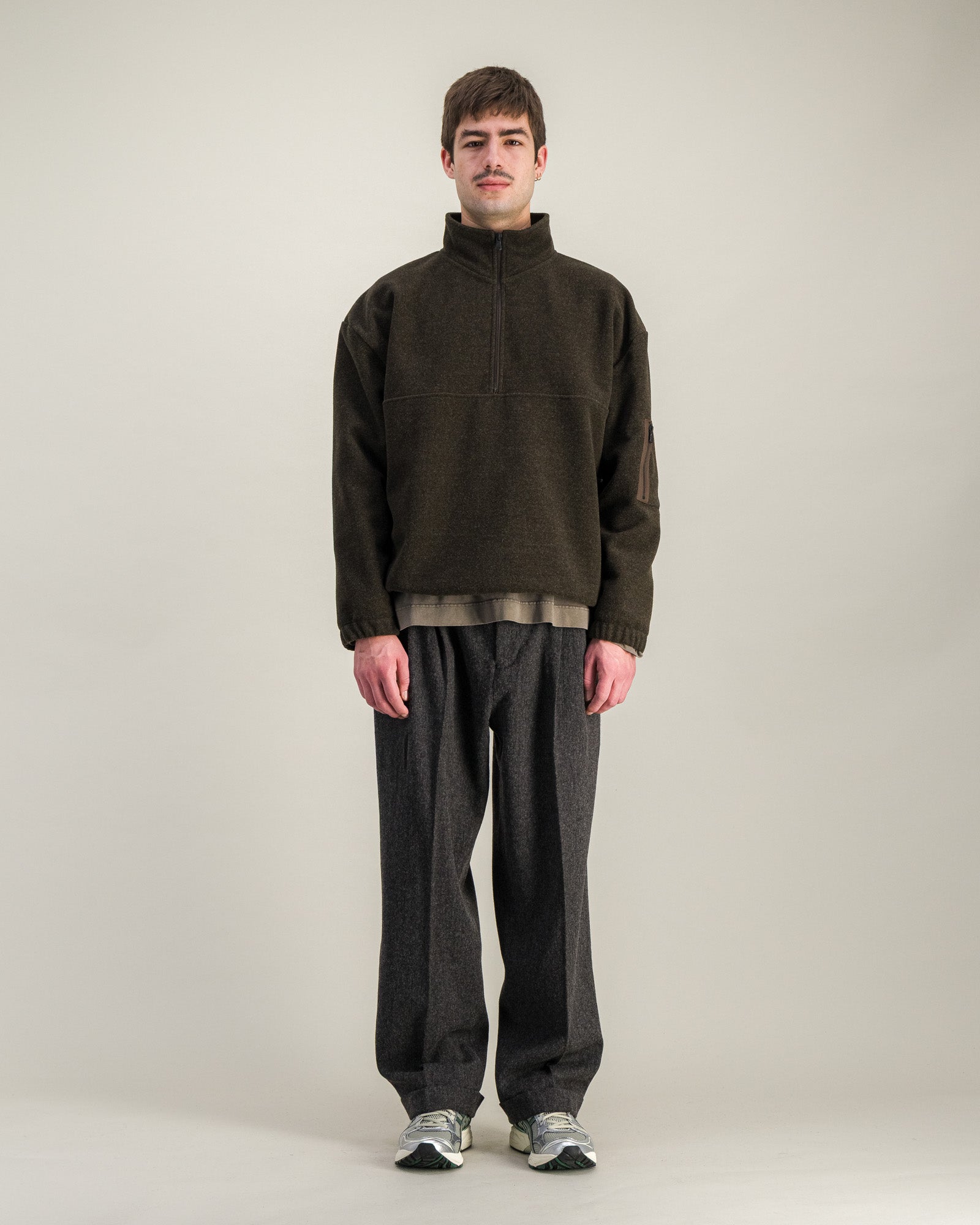 Sweat Atlas Wool kaki chiné