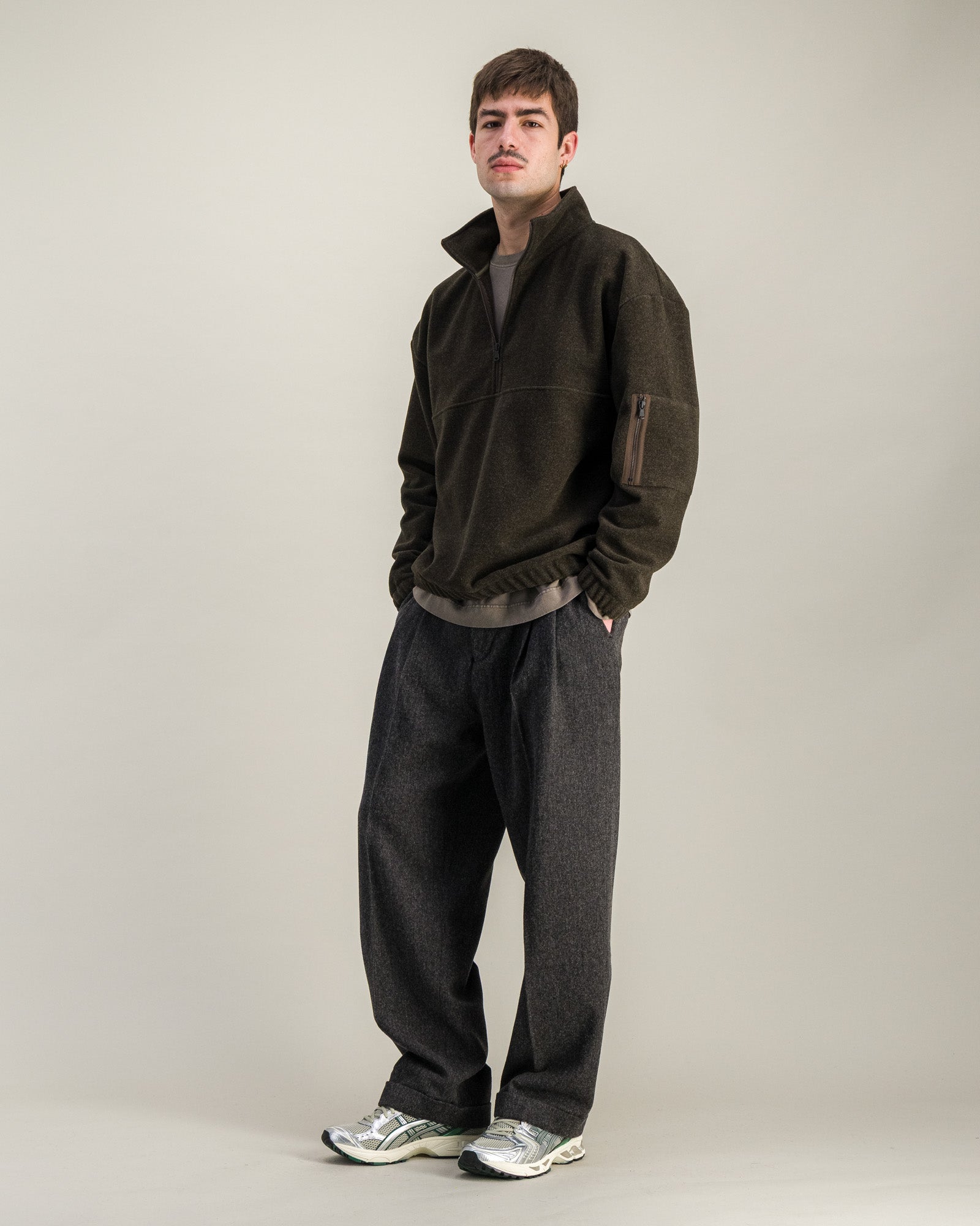 Sweat Atlas Wool kaki chiné