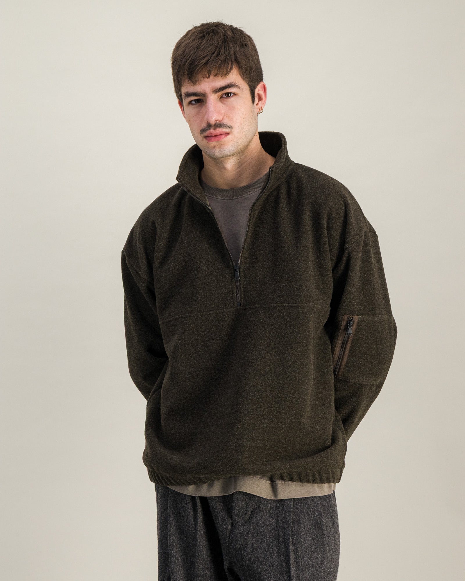 Sweat Atlas Wool kaki chiné